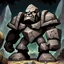 Placeholder: fantasy 90's tcg stone granite golem artwork