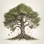Placeholder: Dibujo de un árbol que decidió irse por el mundo.