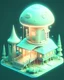 Placeholder: beautiful coloring pages:"Retro Spaceship shape, Mint Green wet detailed cap Mushroom with white dots, glowing lanterns, cabin home Source Engine in a forest, Art station trending, Perspective, Landscape, Isometric building, lord of the rings style, Sunny, Summer vibes, 8k resolution, Neon-lighting, Hyperrealistic detail, intricate detail, golden ratio, Soft render, dreamlike, Cinematic scene, hyperdetailed digital painting, proportion 43, Sharp rim light, Dynamic lighting, Cinematic color gradi