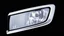 Placeholder: vehicle headlight(with chrome trim) on black background, add details and inner glow