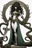 Placeholder: full-length persona, detailed, sword in hand, gorgon medusa