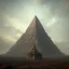 Placeholder: a huge old mountain with wide fields and a pyramid, scary, steam punk, realistic, made in octane, cinematic, ultra-realistic, extremely detailed octane rendering, 8K, VRAY Super Real ar 2:3, dof photorealistic futuristic 50mm lens hard lighting dark gray tintype photograph, realistic lighting, sepia color