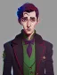 Placeholder: Portrait of a 30 year old strange gay wizard like Mary Poppins