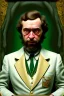 Placeholder: a painting of stanley kubrick, by lucian freud, textured, anatomically correct, beautiful perfect face, green eyes, sharp focus, highly detailed. desolate background. the royal tenenbaums aesthetic