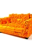 Placeholder: couch completely made out of cheetos, no background