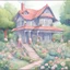 Placeholder: a beautiful house in a garden by artist "Tittynope"