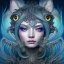 Placeholder: "Insanely detailed photograph of an elaborate beautiful cat goddess intricate glowing skin eyes intricate face hair lashes fur dress hyperdetailed painting by Anna Dittmann Huang Guangjian and Dan Witz CGSociety ZBrush Central fantasy art album cover art 4K 64 megapixels 8K resolution HDR Greek shiny space colours jewelry celestial hair eyes light"