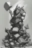 Placeholder: A fantasy sketch of a dwarf with a hammer and shield standing on top of a pile of bodies