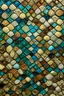 Placeholder: very fine glass mosaic wallpaper, repetitive beautiful seashell pattern,