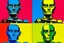 Placeholder: robots the style of warhol