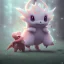 Placeholder: Cute Mysterious Pokémon,Ambiance dramatique, hyperrealisme, 8k, high quality, great details, within portrait, illustration