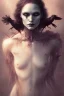 Placeholder: The Crow by James O'Barr, splash art, alcohol ink, goth, dusk, by tom bagshaw, brom, tim burton, 16k