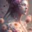 Placeholder: flower beautiful girl,utra realistic,highly detailed, sharp focus, insanely detailed, parallax flowers, honeybee, fantasy art, intricate detailed, elegant, fog, Special Lighting, Vibrant, Solid color,color Scheme, forest, unreal engine 5