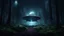 Placeholder: night, dark forest spaceship landing, alien,