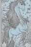 Placeholder: coloring book page of a magical unicorn,monochrome, black and white, sharp, sketch drawing