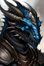 Placeholder: schwarzer dragonborn mit blauen augen