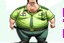 Placeholder: Cree l image d un agent de sécurité obese et sale. Il porte une chemise blanche tachée et boit une cannette de la marque monster. Il a des cheveux noirs.