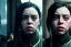 Placeholder: Billie Eilish, Dishonored 2, realistic, 4k, not to be distinguished from a photo, identical pupils