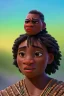 Placeholder: african head portrait, warrior costume, village, meditation, woods, galaxy sky, 8k quality