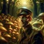 Placeholder: portrait of macho gestapo army officer inside glowing mushroom grove, 4k, down-light, soft light, depth of field, photo realism, trending on art station, high detail, spraypaint