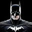 Placeholder: Batman, аrte lineal, fondo negro