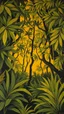Placeholder: A dark yellow olive jungle painted by Henry-Robert Brésil