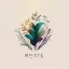 Placeholder: mystical simple one color Logo: botanical style