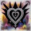 Placeholder: tetasdatia dark goth heart inifite symbol grafitti morphobic viral painting in the style of Wylie Beckert and Menri Shatise,centered, full