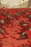 Placeholder: a red battle field with dead orcs