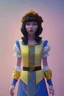 Placeholder: 4K Ultra-HD, Hyper realistic, cinematic lighting -- Snow White, short, bowl-cut black hair, blue eyes, Yellow skirt, blue blouse with short poofy sleeves, extremely pail skin, Rose pedals, wild animals, Castle, Full body image -- 4k, stunning, dramatic lighting, dramatic background, cinematic, atmospheric, very detailed, historic, powerful, octane rendering, exquisite detail, 30 - megapixel, 4k, 85 - mm - lens, sharp - focus, intricately - detailed, long exposure time, f8, ISO 100, shutter - s