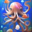 Placeholder: beautiful mystical underwater octopus, seashell, fish, high quality, acrylic paints, pastel colors, by Renoir