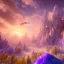 Placeholder: blue gold and violet landscape with multicolored crystals falling from the sky, full of details, smooth, bright sunshine，soft light atmosphere, light effect，colorful, concept art, smooth, extremely sharp detail, finely tuned detail, ultra high definition, 8 k, unreal engine 5, ultra sharp focus