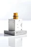 Placeholder: perfume with reinforced concrete on a white background