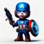 Placeholder: tiny cute {captain america} toy, standing character, soft smooth lighting, soft pastel colors, skottie young, 3d blender render, polycount, modular constructivism, pop surrealism, physically based rendering, square image