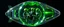 Placeholder: highly regular and hairy transparent soccer ball space ship with green alien director men inside, front flaps, ailrons, smiling welcoming