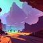 Placeholder: FROM THE PLAYER,stylized,canyon,dungeons map,post apocalyptic,AI,futuristic,roboquest,4k,details stylized,boss enermy,rogulikes