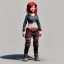 Placeholder: Full body Red hair halfling girl