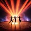Placeholder: (the creation of the world) a psychedelic ballet on the scene by Ginger: three dancers in Greek tunics, natural fire lights, lava flows, unexpected suggestive poses, unique projections happenings on the back... a success for the critics