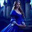 Placeholder: Medieval princess in blue dress, 4K, high quality