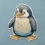 Placeholder: penguin sticker caricature