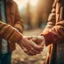 Placeholder: generate full image man and woman holding hands in a romantic way