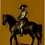 Placeholder: Dibujo de un soldado con armadura a caballo con estilo de Rembrandt