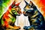 Placeholder: abstract art of pain of losing two pet cats