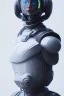 Placeholder: Black intergalactic pilot suit Quorra, portrait, bright white eyes, wearing high tech pilot face mask, beautiful face, white smoke, dark, rage, sorrow, high definition, ultra 8 k, volumetric lighting, blue fire, fog