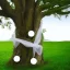 Placeholder: Fabric wrapped around tree