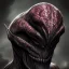 Placeholder: Evil humanoid alien with dark rough skin with scales, concept art, hyper realistic, photorealistic