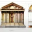 Placeholder:  building cross section, interior croquis, Vignola classicism architecture,building cross section +Book illustration by , Jean Baptiste Monge, strong lines, high contrast vibrant colors, highly detailed, 16k resolution, trending on behance