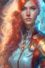 Placeholder: ASHLY YAMILE ARTEAGA BLANQUILLO, starfire, young pale skinny white girl, red-blonde hair, beautiful eyes, (((full body))), cover, hyperdetailed painting, luminism, Bar lighting, complex, 4k resolution concept art portrait by Greg Rutkowski, Artgerm, WLOP, Alphonse Mucha, little fusion pojatti realistic steampunk, fractal isometrics details bioluminescens : a stunning realistic photograph 30 years , redhead, italian goddness beautiful awesome with big white flowers tiara of wet bone structure, 3