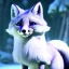 Placeholder: white sparkling cristaline fox side view whole body, 8k resolution, ultra hyperdetailed, Unreal Engine 5, ultra colourful, very small details, realistic, realistic lighting