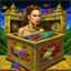 Placeholder: Pandora's Box, surreal meander style of Michael Cheval, eerie, smooth, trending on Artstation, 16k intricate detail, beautiful, sharp colors.